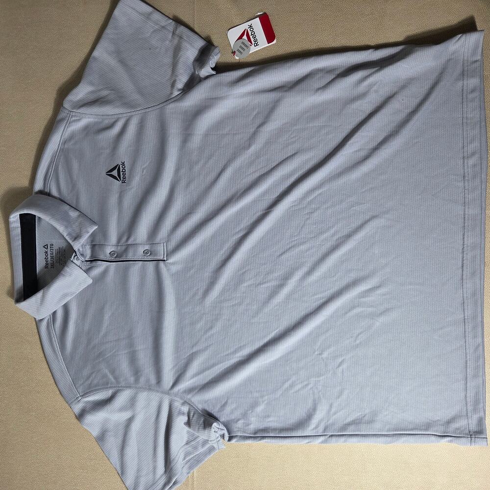 Reebok Classic Mens Polo 3XL Gray Moisture Management Performance NWT Golf